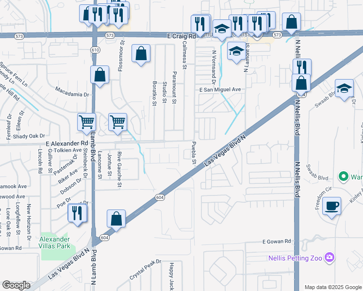 map of restaurants, bars, coffee shops, grocery stores, and more near 3990 Chasing Heart Way in Las Vegas
