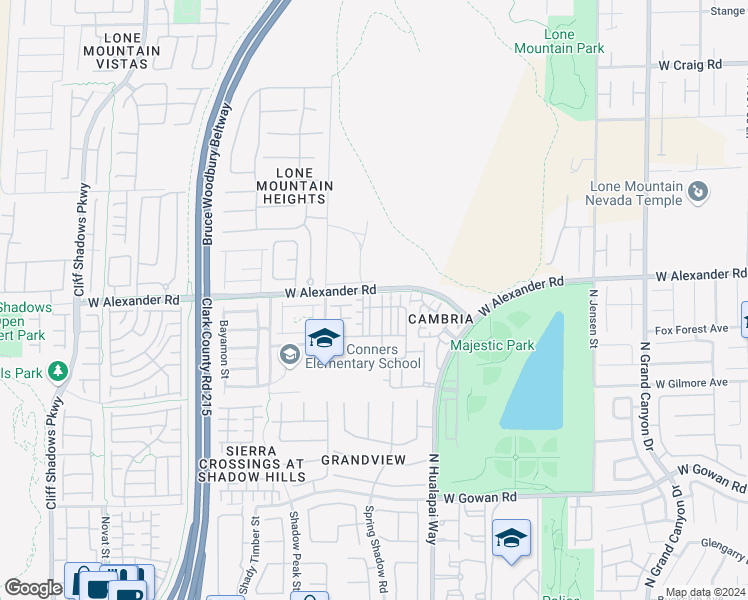 map of restaurants, bars, coffee shops, grocery stores, and more near 10220 Deerfield Beach Avenue in Las Vegas