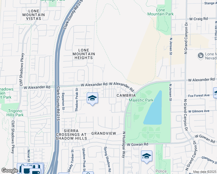 map of restaurants, bars, coffee shops, grocery stores, and more near 10210 Deerfield Beach Avenue in Las Vegas