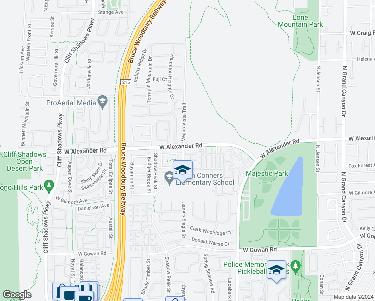 map of restaurants, bars, coffee shops, grocery stores, and more near 10290 Gilmore Canyon Court in Las Vegas