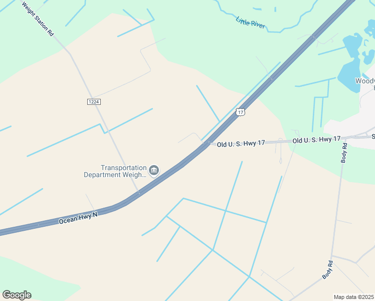 map of restaurants, bars, coffee shops, grocery stores, and more near 1665 Ocean Highway North in Hertford