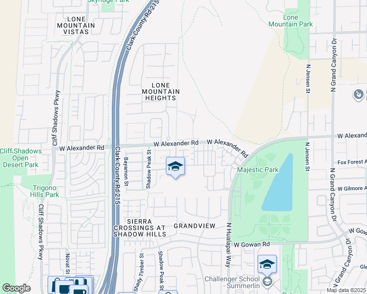 map of restaurants, bars, coffee shops, grocery stores, and more near 10280 Gilmore Canyon Court in Las Vegas