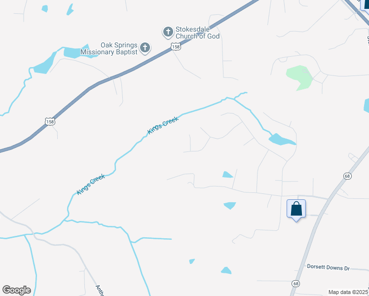 map of restaurants, bars, coffee shops, grocery stores, and more near 8342 Prince Edward Rd in Stokesdale