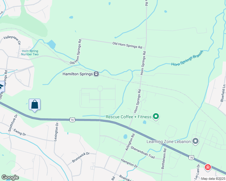 map of restaurants, bars, coffee shops, grocery stores, and more near 11 Gaston Park Drive in Lebanon