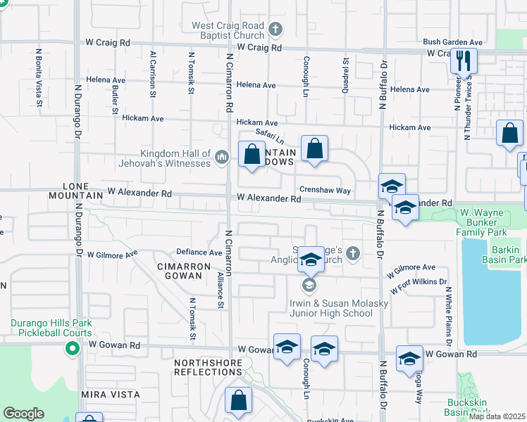 map of restaurants, bars, coffee shops, grocery stores, and more near 7908 Aviano Pines Avenue in Las Vegas