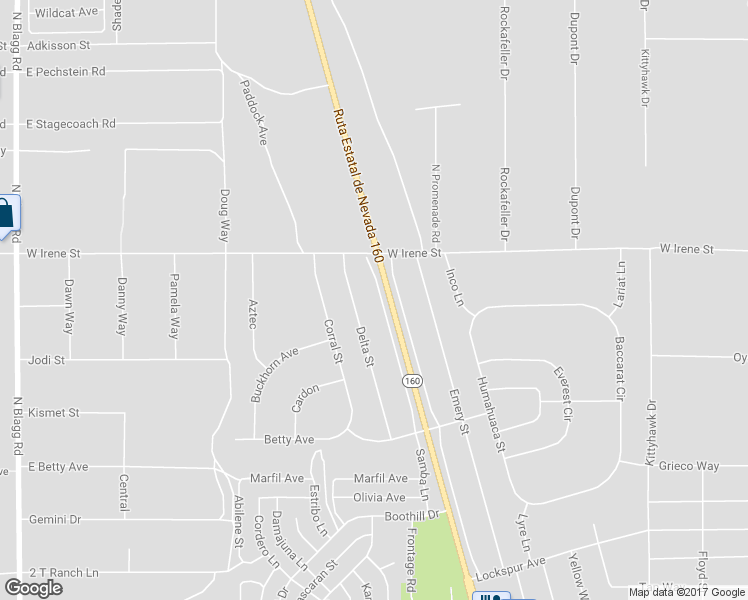 map of restaurants, bars, coffee shops, grocery stores, and more near 900 North Frontage Road in Pahrump