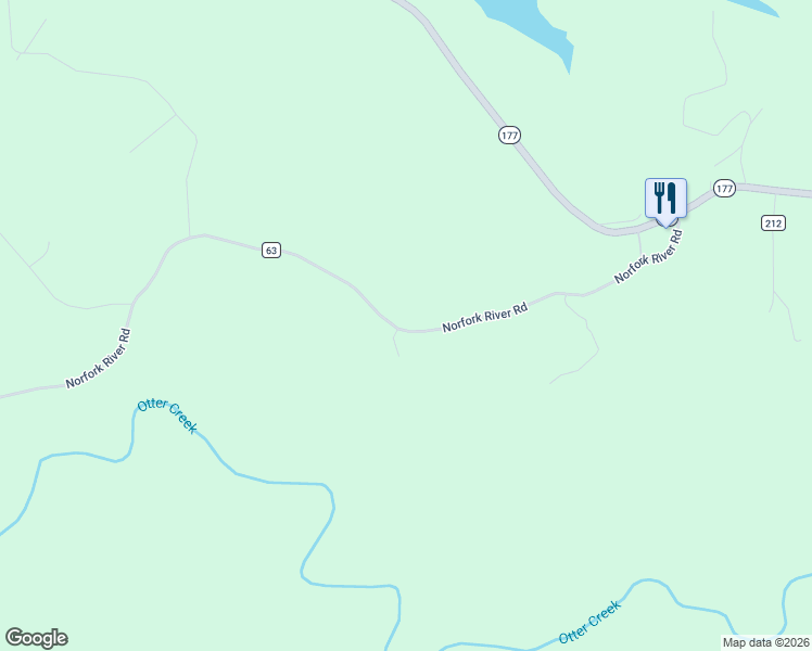 map of restaurants, bars, coffee shops, grocery stores, and more near 4285 Norfork River Road in Norfork