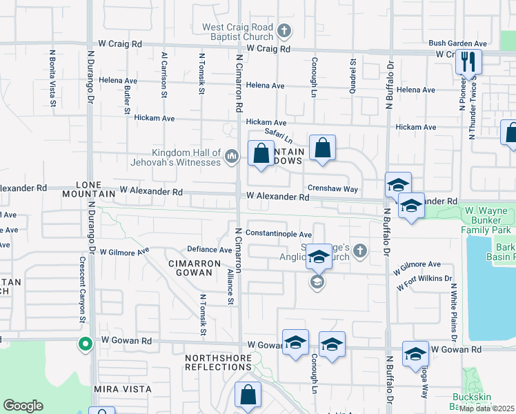 map of restaurants, bars, coffee shops, grocery stores, and more near 7944 Aviano Pines Avenue in Las Vegas