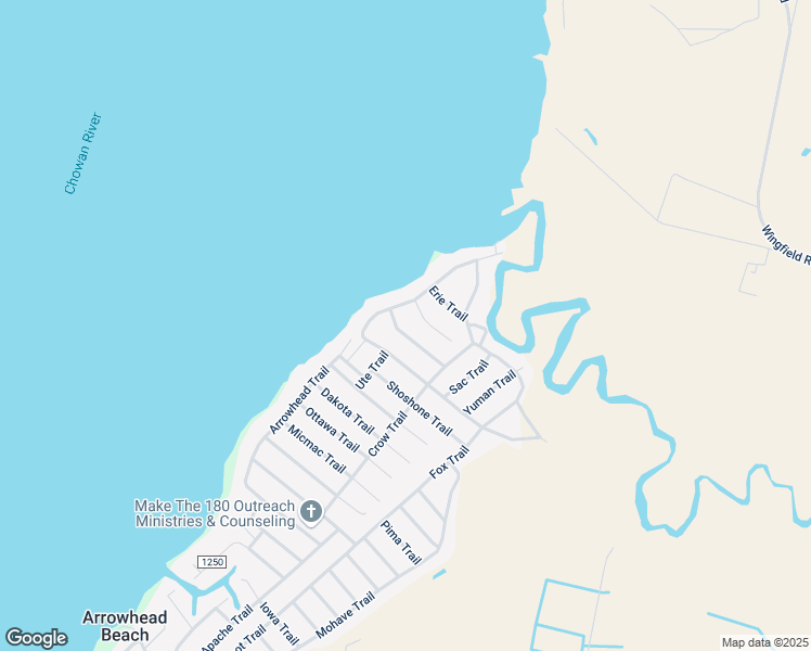 map of restaurants, bars, coffee shops, grocery stores, and more near 103 Chickasaw Trail in Edenton