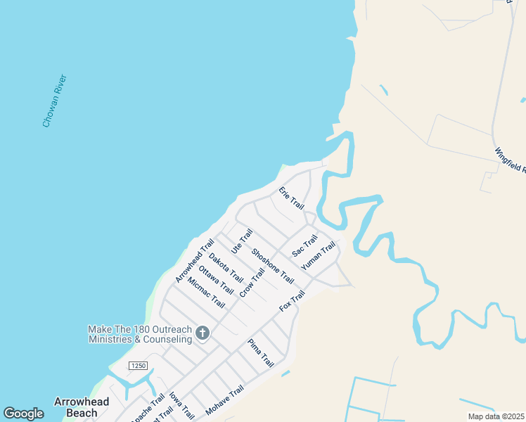 map of restaurants, bars, coffee shops, grocery stores, and more near 103 Chickasaw Trail in Edenton
