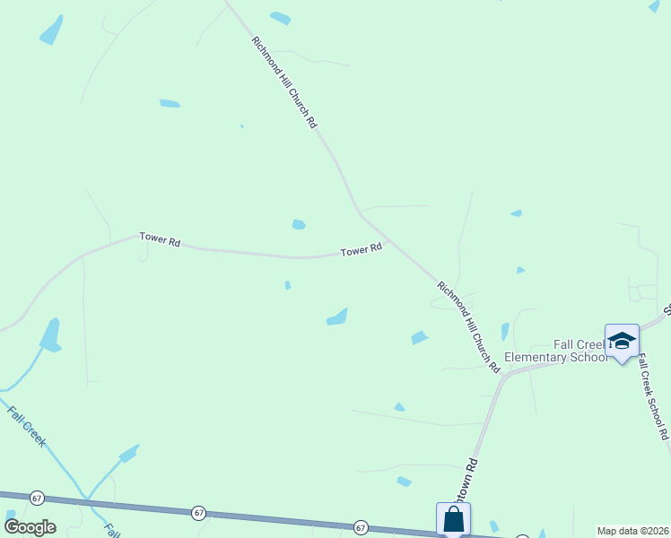 map of restaurants, bars, coffee shops, grocery stores, and more near 2452 Tower Road in East Bend