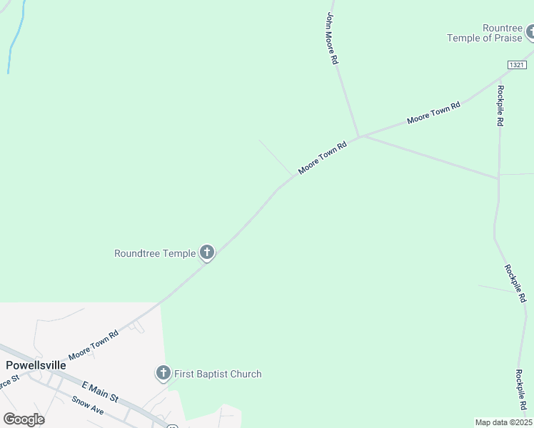 map of restaurants, bars, coffee shops, grocery stores, and more near 162 Moore Town Road in Ahoskie