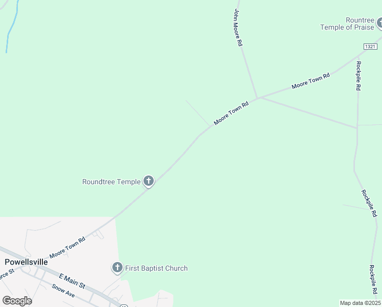 map of restaurants, bars, coffee shops, grocery stores, and more near 162 Moore Town Road in Ahoskie