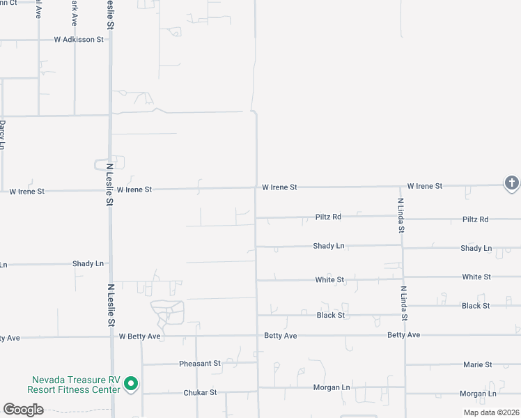 map of restaurants, bars, coffee shops, grocery stores, and more near 1481 Piltz Road in Pahrump
