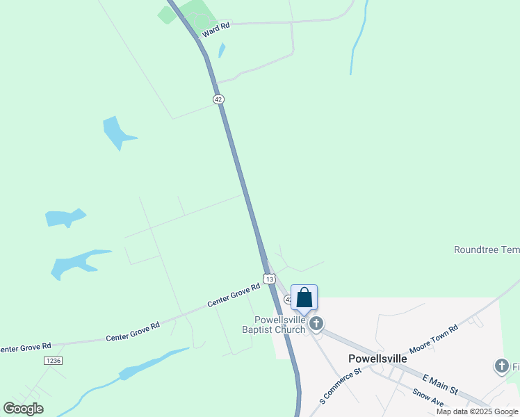 map of restaurants, bars, coffee shops, grocery stores, and more near in Ahoskie