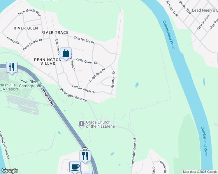 map of restaurants, bars, coffee shops, grocery stores, and more near 4636 Cather Court in Nashville