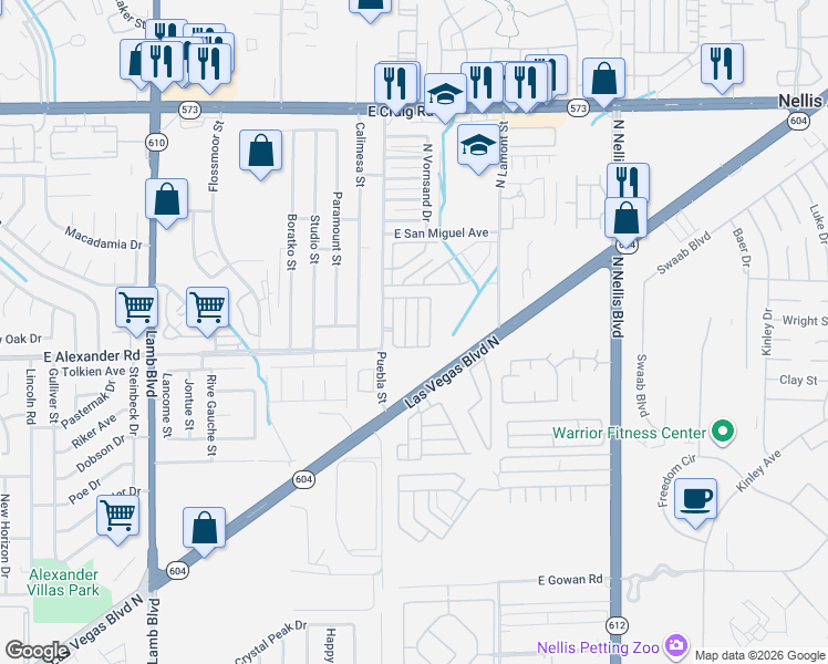 map of restaurants, bars, coffee shops, grocery stores, and more near 4031 Asante Cove Street in Las Vegas