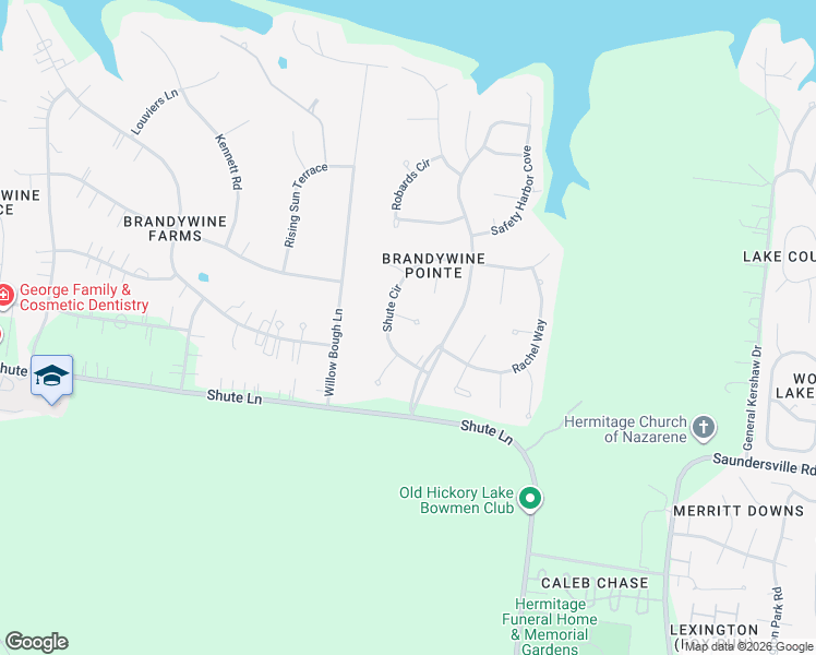 map of restaurants, bars, coffee shops, grocery stores, and more near 301 Shute Court in Nashville