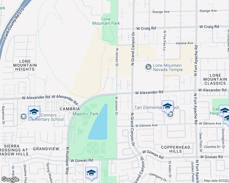 map of restaurants, bars, coffee shops, grocery stores, and more near Desert Crest in Las Vegas