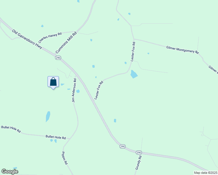 map of restaurants, bars, coffee shops, grocery stores, and more near 194 Lester Fox Road in Cookeville
