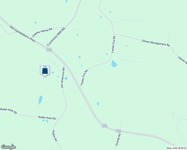 map of restaurants, bars, coffee shops, grocery stores, and more near 194 Lester Fox Road in Cookeville
