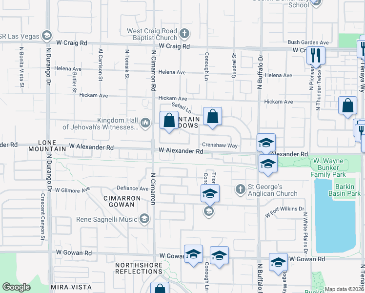 map of restaurants, bars, coffee shops, grocery stores, and more near 7901 Holly Knoll Avenue in Las Vegas