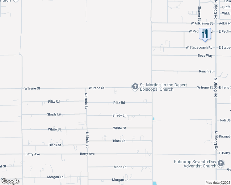 map of restaurants, bars, coffee shops, grocery stores, and more near 771 West Irene Street in Pahrump