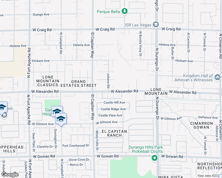 map of restaurants, bars, coffee shops, grocery stores, and more near 4001 Pink Magnolia Court in Las Vegas