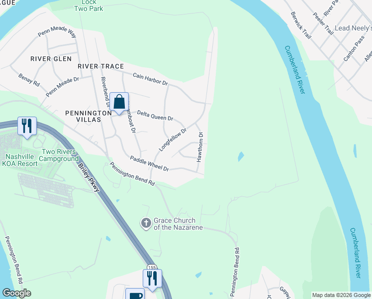 map of restaurants, bars, coffee shops, grocery stores, and more near 4636 Cather Court in Nashville