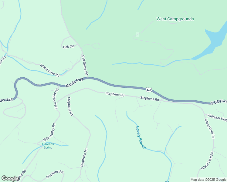 map of restaurants, bars, coffee shops, grocery stores, and more near 779 Stephens Road in Rocky Top