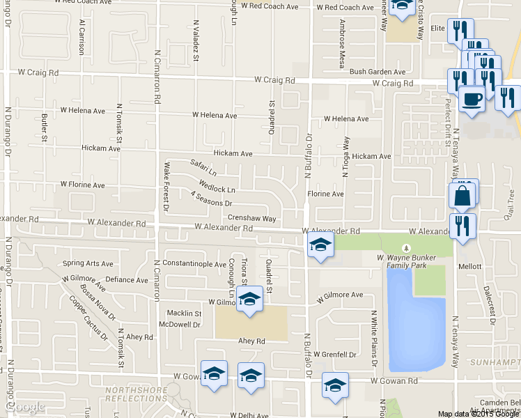 map of restaurants, bars, coffee shops, grocery stores, and more near 4008 Joy Glen Road in Las Vegas