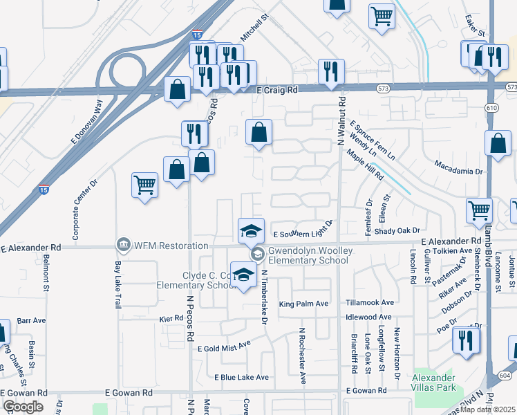 map of restaurants, bars, coffee shops, grocery stores, and more near 3677 Hidden Beach Court in Las Vegas