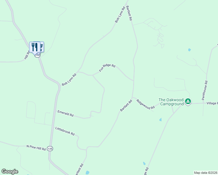 map of restaurants, bars, coffee shops, grocery stores, and more near 5699 Emerald Road in Cookeville