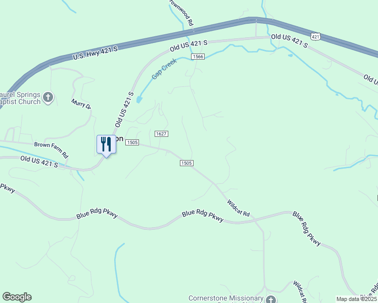 map of restaurants, bars, coffee shops, grocery stores, and more near 177 Blue Meadow Drive in Watauga County