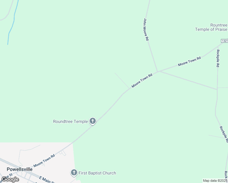 map of restaurants, bars, coffee shops, grocery stores, and more near 207 Moore Town Road in Ahoskie