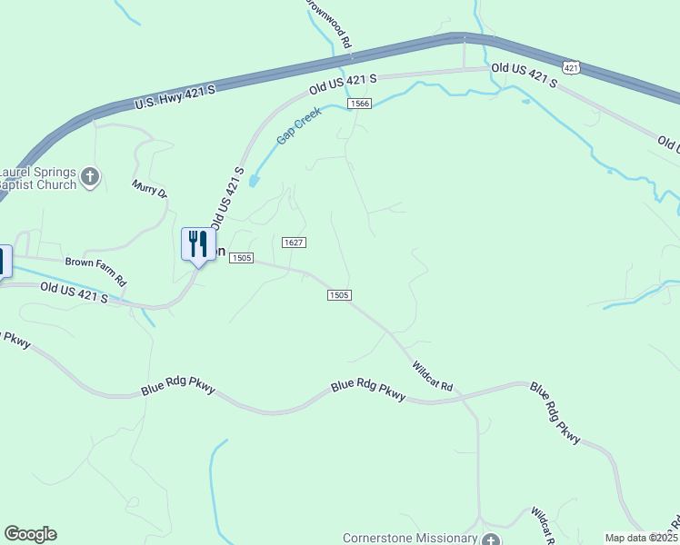 map of restaurants, bars, coffee shops, grocery stores, and more near 177 Blue Meadow Drive in Watauga County