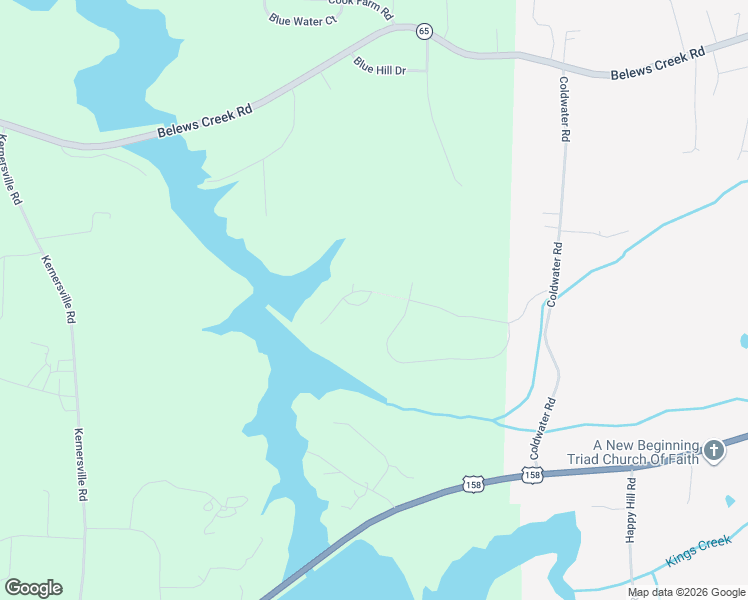 map of restaurants, bars, coffee shops, grocery stores, and more near 6753 Cold Water Terrace in Belews Creek