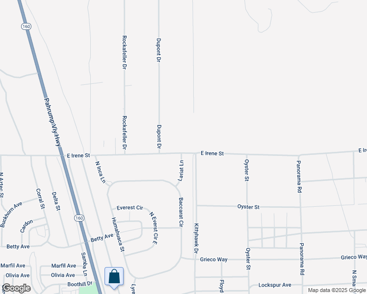 map of restaurants, bars, coffee shops, grocery stores, and more near 1440 East Irene Street in Pahrump