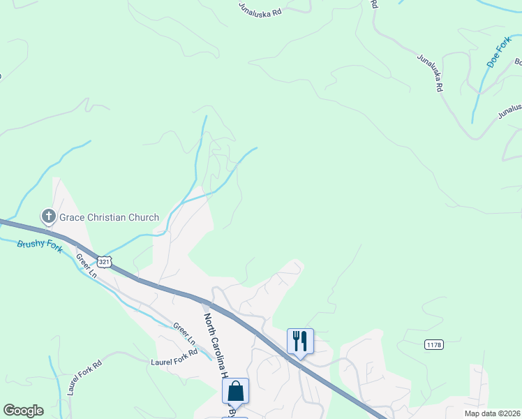 map of restaurants, bars, coffee shops, grocery stores, and more near 1359 Old Bristol Road in Boone