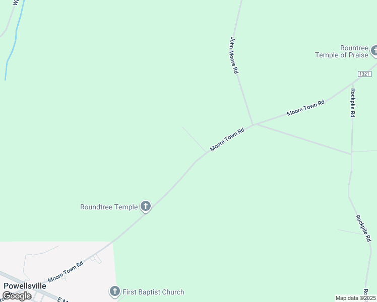 map of restaurants, bars, coffee shops, grocery stores, and more near 213B Moore Town Road in Ahoskie