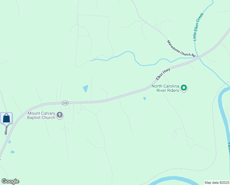 map of restaurants, bars, coffee shops, grocery stores, and more near 14569 Elkin Highway 268 in Ronda