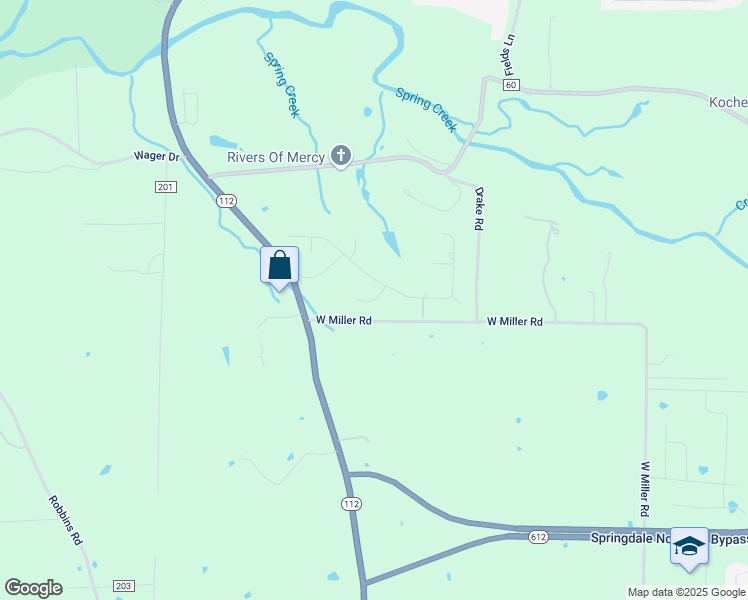 map of restaurants, bars, coffee shops, grocery stores, and more near 13151 Rusty Blackhaw Court in Springdale