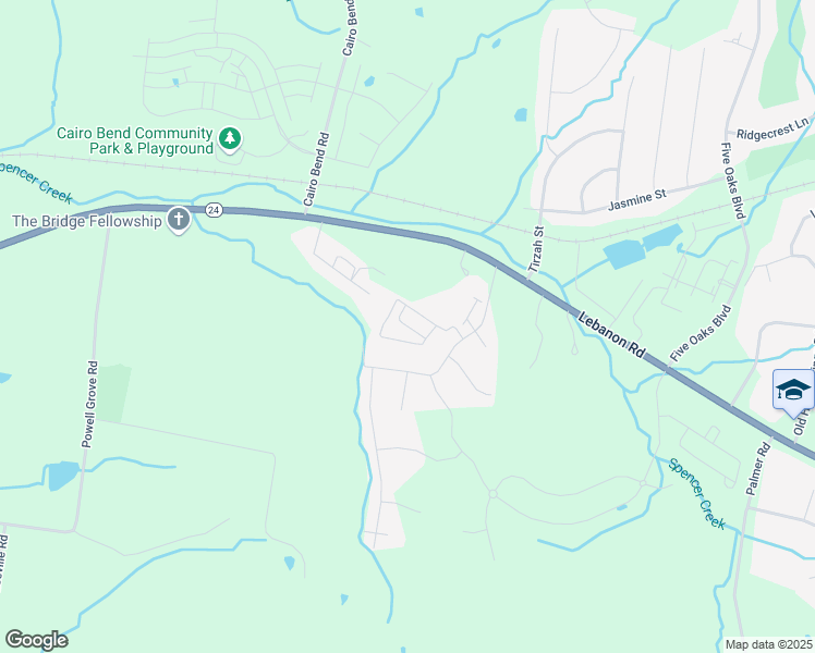 map of restaurants, bars, coffee shops, grocery stores, and more near Villa Place in Lebanon