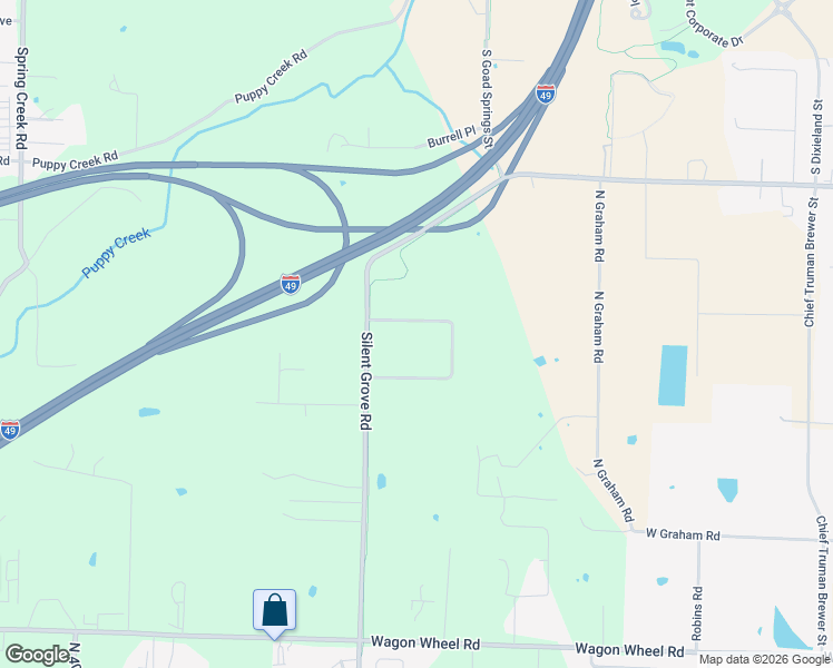 map of restaurants, bars, coffee shops, grocery stores, and more near 2625 Charismatic Avenue in Springdale
