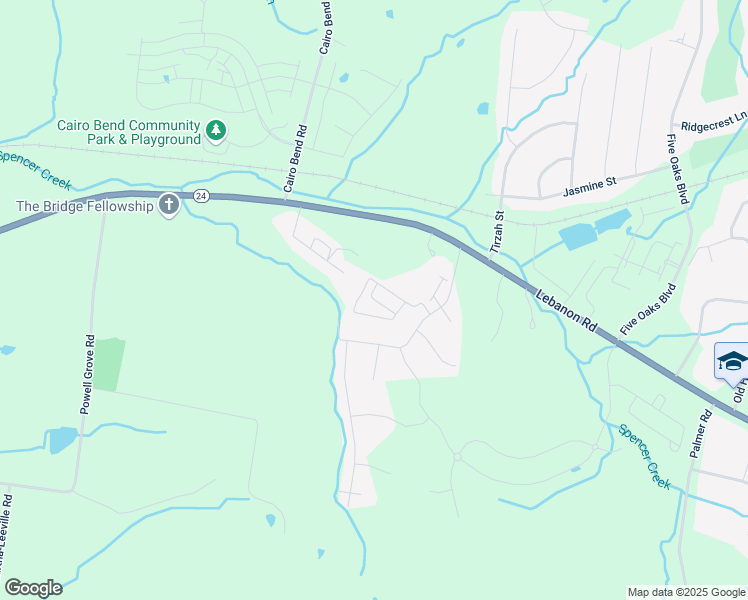 map of restaurants, bars, coffee shops, grocery stores, and more near 500 Villa Place in Lebanon