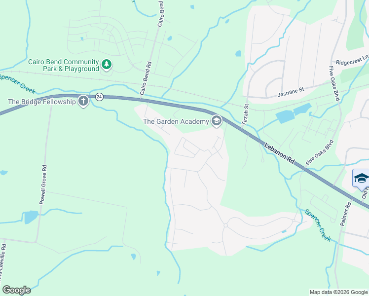 map of restaurants, bars, coffee shops, grocery stores, and more near 500 Villa Place in Lebanon