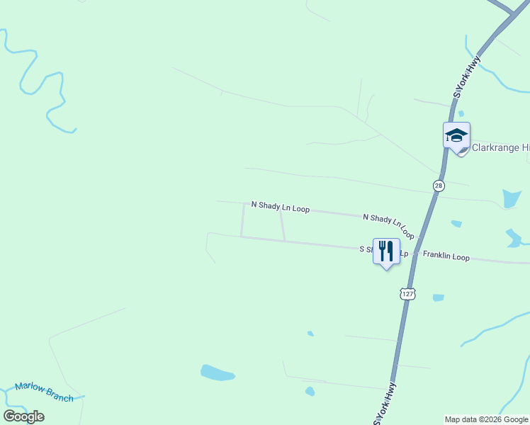 map of restaurants, bars, coffee shops, grocery stores, and more near 1109 North Shady Lane Loop in Clarkrange