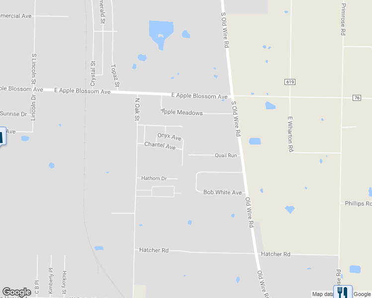 map of restaurants, bars, coffee shops, grocery stores, and more near 5628 Amber Drive in Springdale