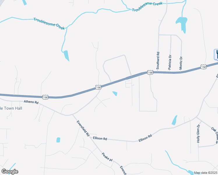 map of restaurants, bars, coffee shops, grocery stores, and more near 7301 U.S. 158 in Stokesdale