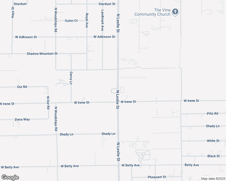 map of restaurants, bars, coffee shops, grocery stores, and more near 1050 North Leslie Street in Pahrump